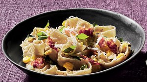 Tagliatelle with Fresh Corn Pesto