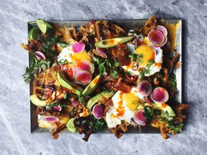 Tex-Mex Breakfast Waffle Nachos