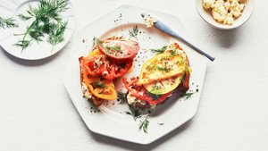 Tomato Toast With Blue Cheese Butter