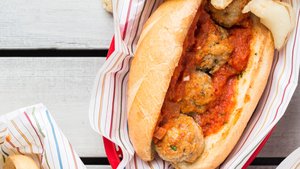 Turkey Meatball Garlic Bread Heroes