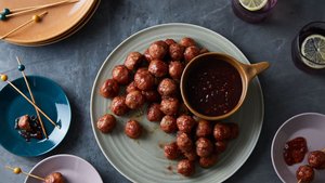 Turkey Meatballs with Cranberry Sauce