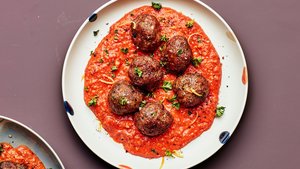 Turkey Meatballs With Romesco Sauce