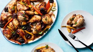 "Tzimmes" Chicken With Apricots, Prunes, and Carrots