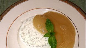 Vanilla Panna Cotta with Pear Jam