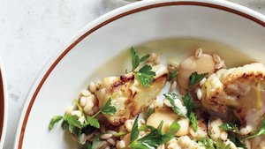 Warm Cauliflower and Herbed Barley Salad