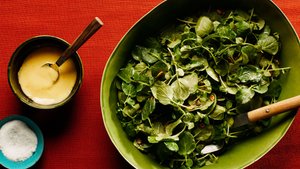 Watercress Salad With Warm Mustard Dressing