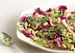 White Bean and Tuna Salad With Radicchio and Parsley Vinaigrette