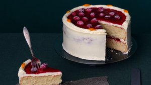 White Chocolate–Cranberry Cake