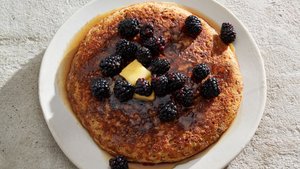 Whole Grain Pancakes with Blackberries