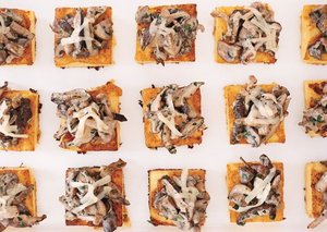 Wild Mushroom Ragoût on Crispy Polenta with Comte Cheese