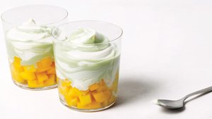 Yogurt & Matcha Swirl with Mango