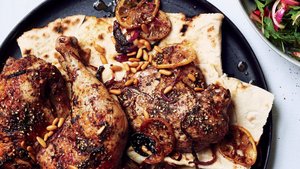 Za'atar Roast Chicken With Green Tahini Sauce